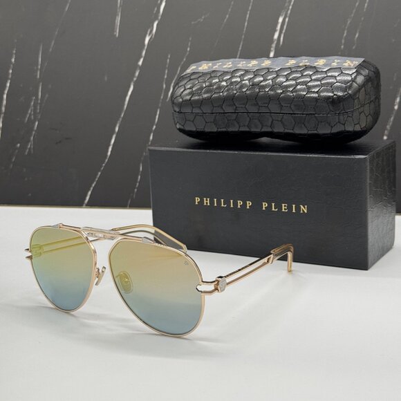 NEW SPP048M 033M PHILIPP PLEIN SEVENTIES MEN PHILIPP PLEIN SUNGLASSES - Picture 1 of 10